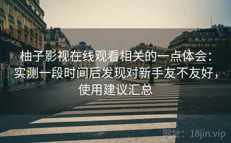 柚子影视在线观看相关的一点体会：实测一段时间后发现对新手友不友好，使用建议汇总