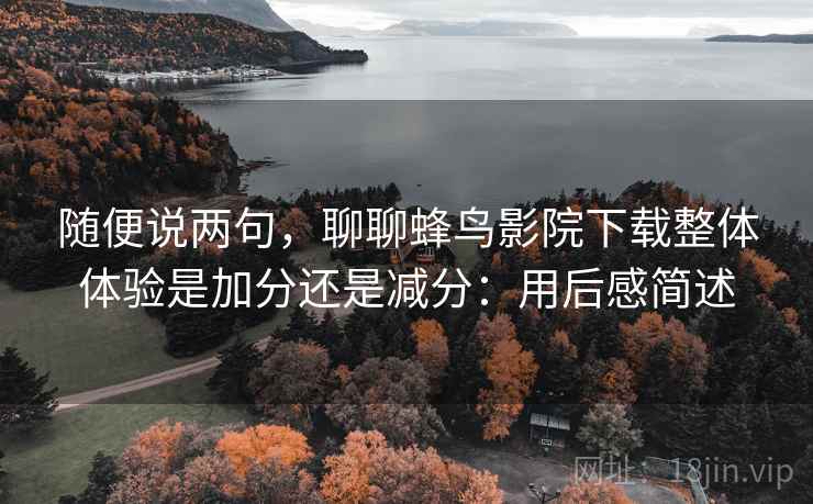 随便说两句，聊聊蜂鸟影院下载整体体验是加分还是减分：用后感简述